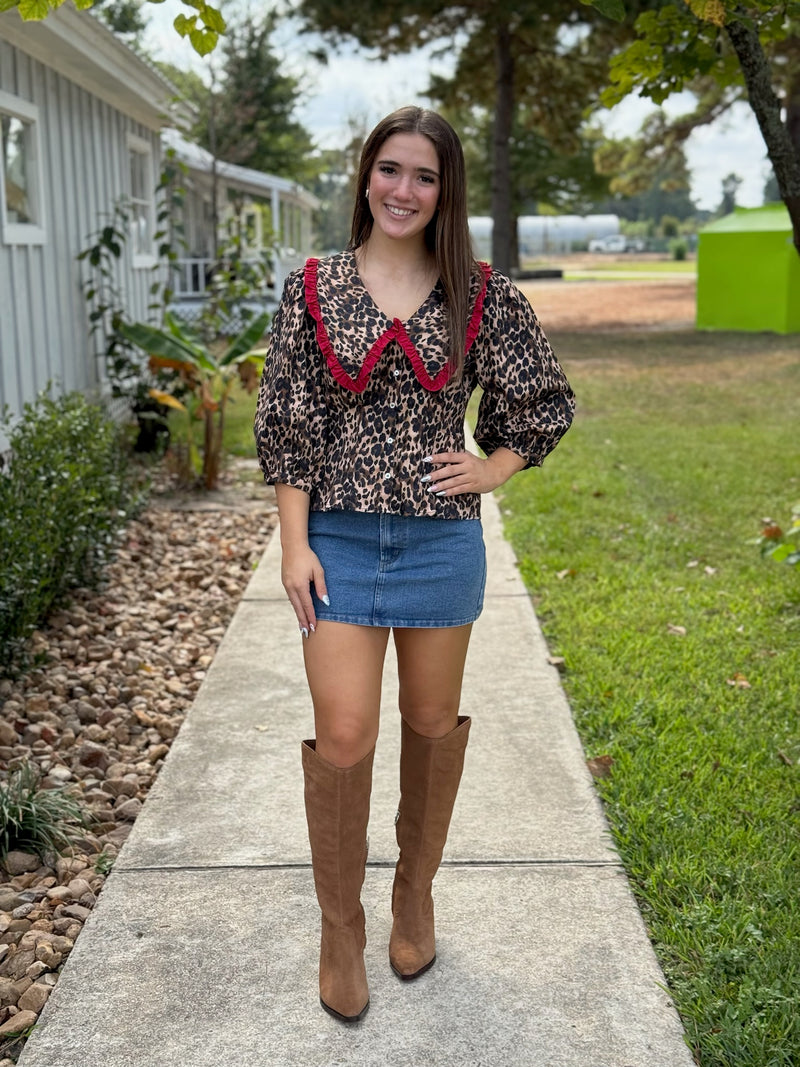 Matilda Leopard Blouse
