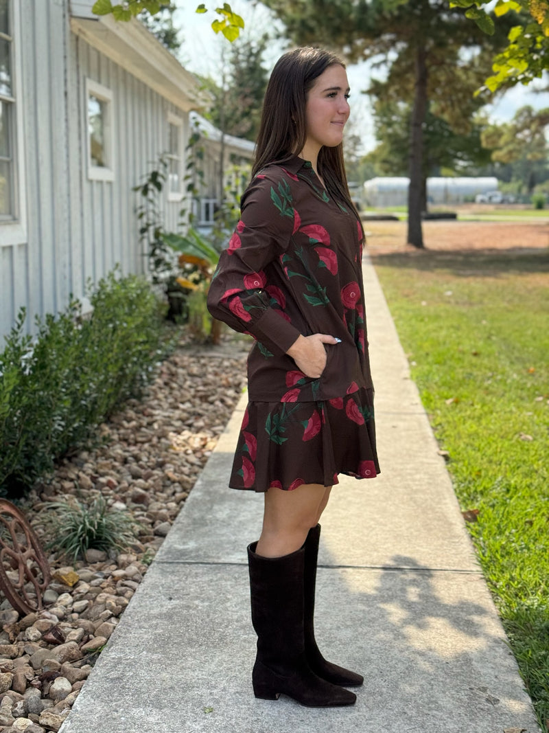 Fiona Brown Floral Dress