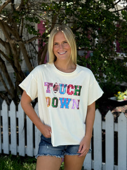 Touchdown Embroidered Sequins Top