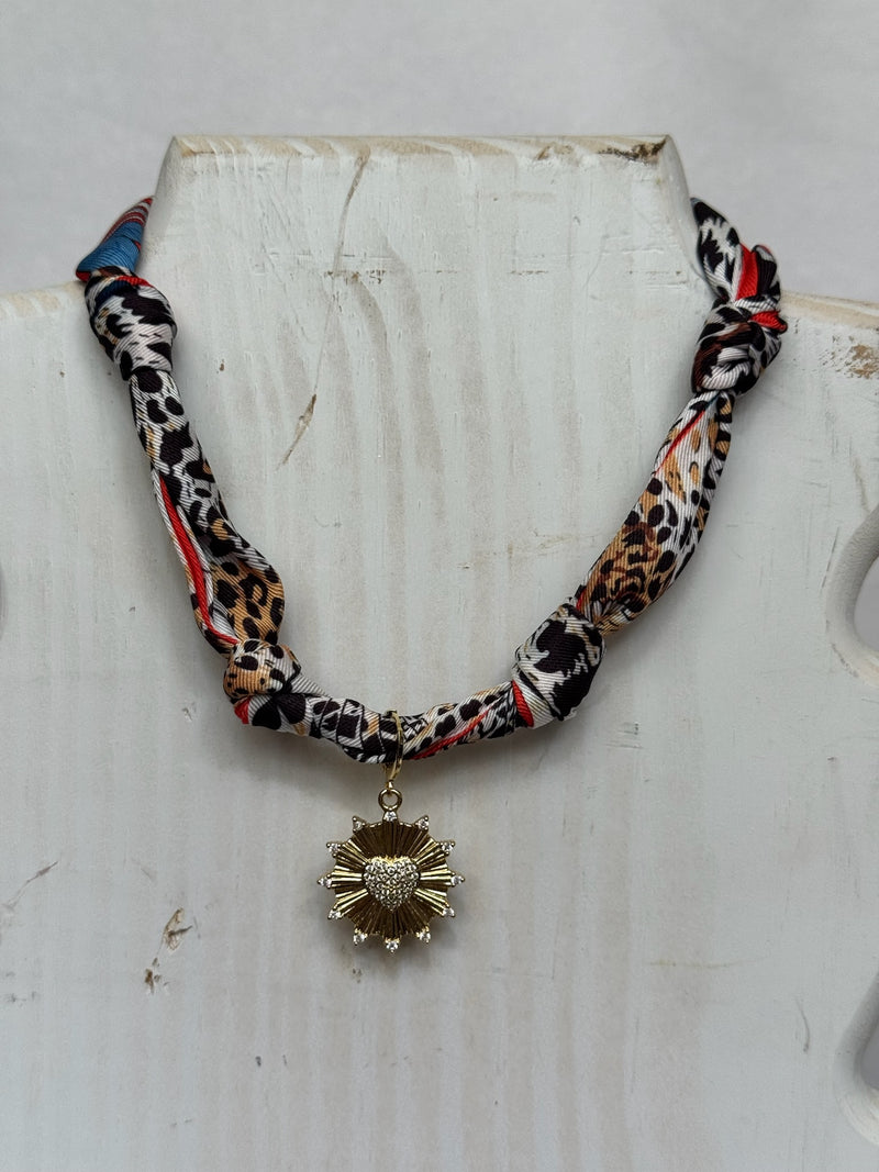 Scarf Necklace - Sunny Heart
