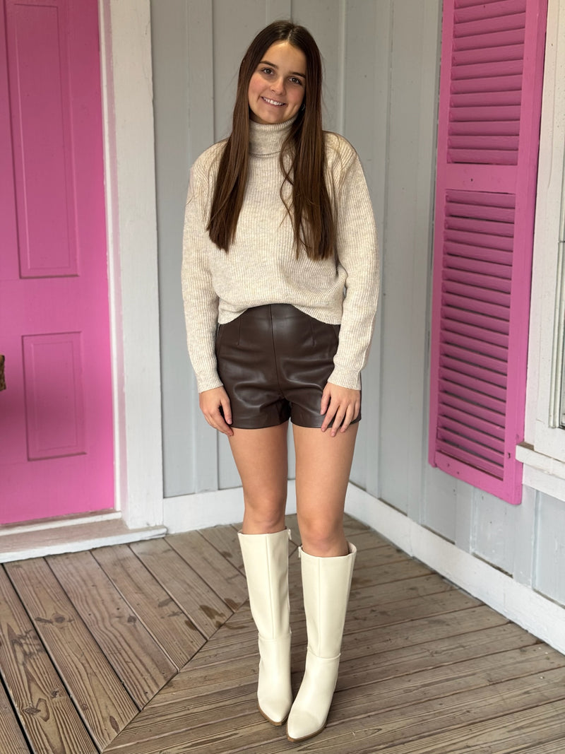 Skylar Faux Leather Shorts