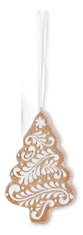 Brown Resin Glittered Gingerbread Ornament