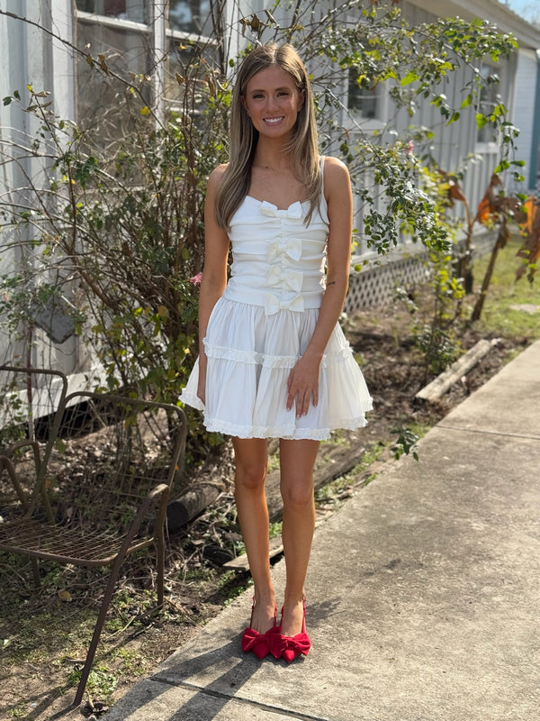 Whipped Cream Taffeta Mini Dress