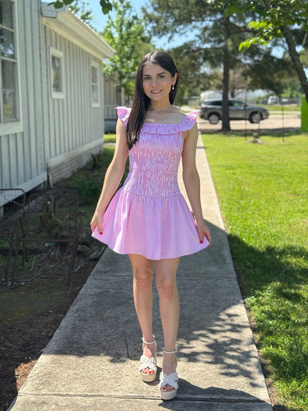 Lily Smocking Mini Dress