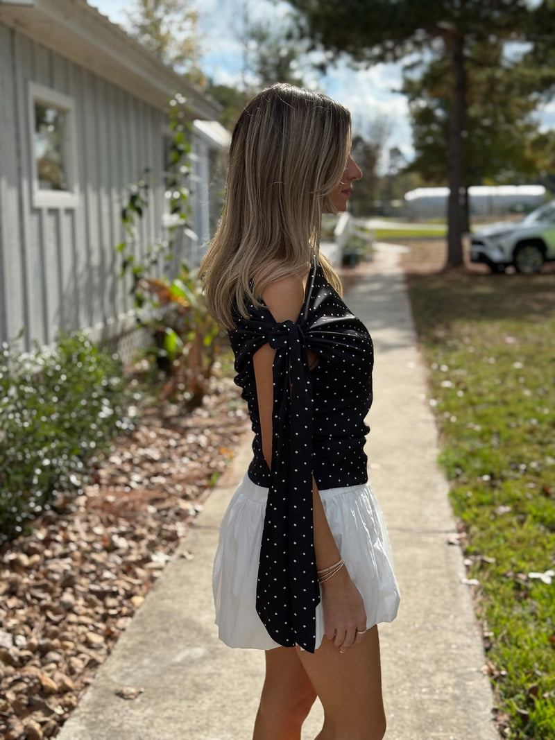 Celine Black Off The Shoulder Top