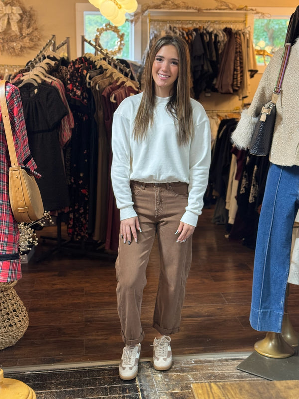 High Rise Barrel Rolled - Espresso