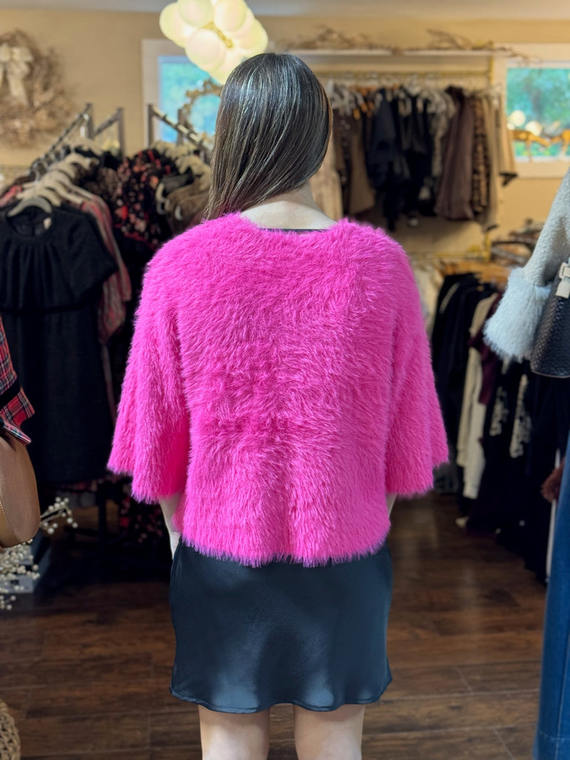 Fuzzy Wuzzy Cardigan - Pink