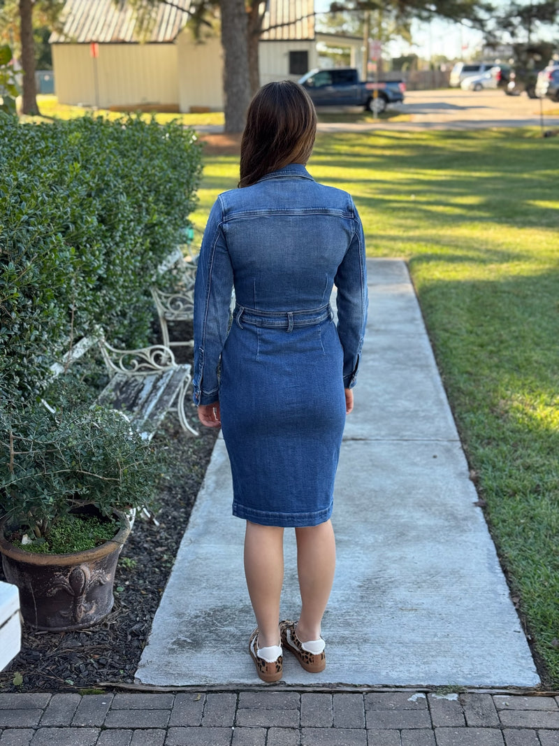 The Resa Denim Shirt Dress