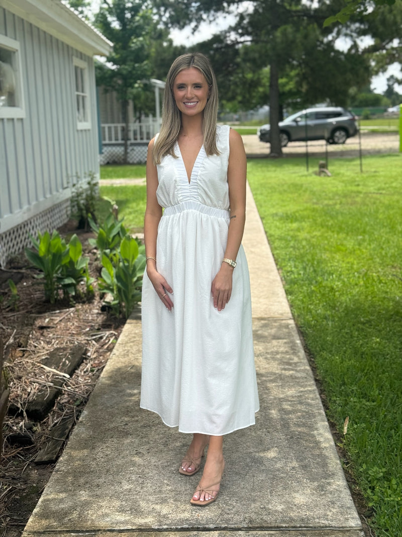 Melina Seersucker Dress S Melina Seersucker Dress S
