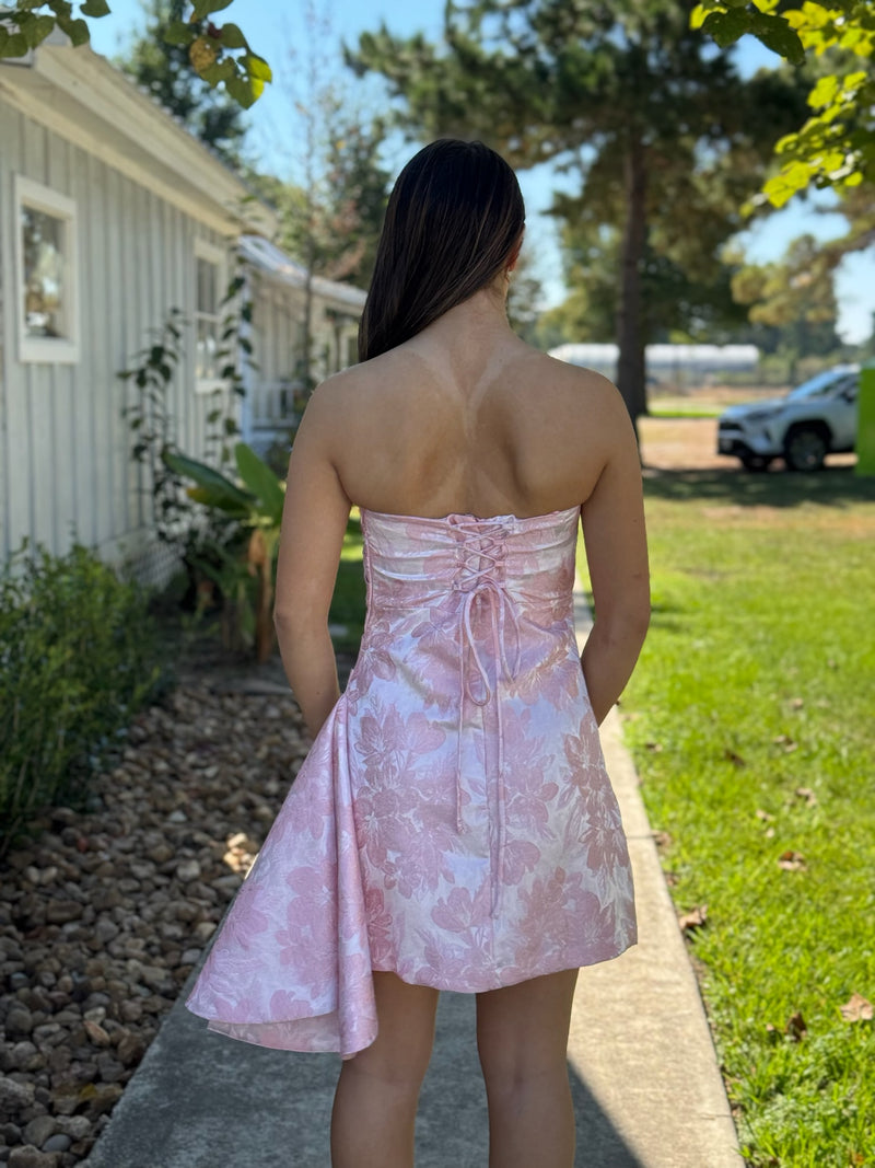 Elle Lace-up Back Mini Dress