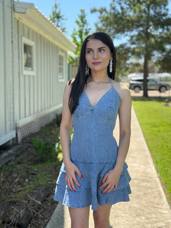 Peyton Light Denim Mini Dress