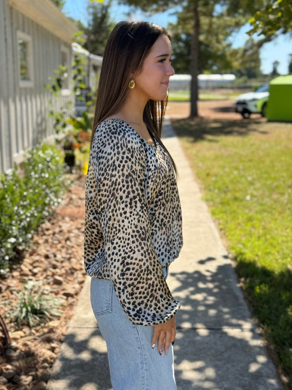 ROXY BLOUSE - LEOPARD