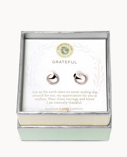 Sea La Vie Hoop Earrings Grateful/Ring Silver