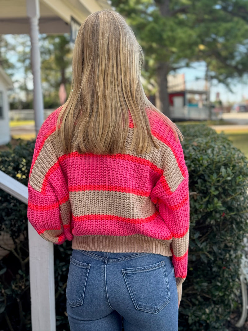 Pink Multi Stripe Top