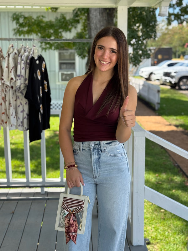 Stella Cowl Neck Halter Top