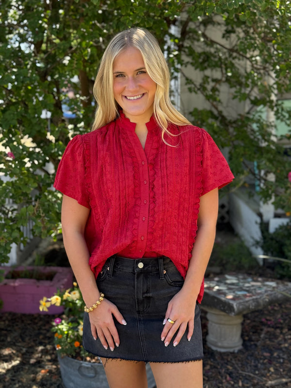 The Lilly Top - Red