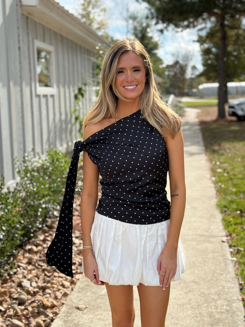 Celine Black Off The Shoulder Top