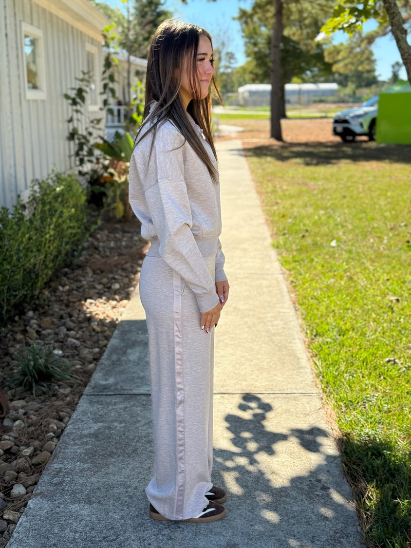 ERIKA SOFT KNIT W/ SATIN TRIM DRAWSTRING