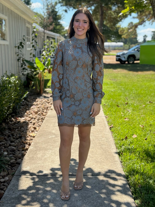 Hailey Embroidered Mini Dress