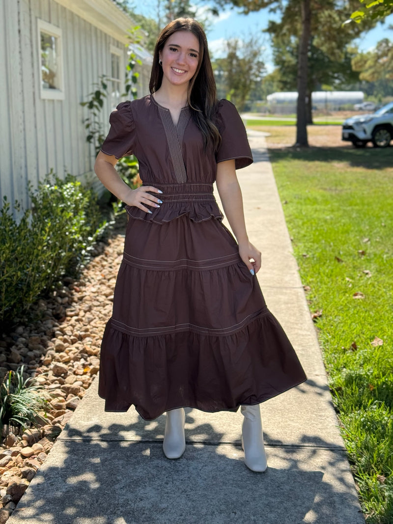 Carolina Brown Dress