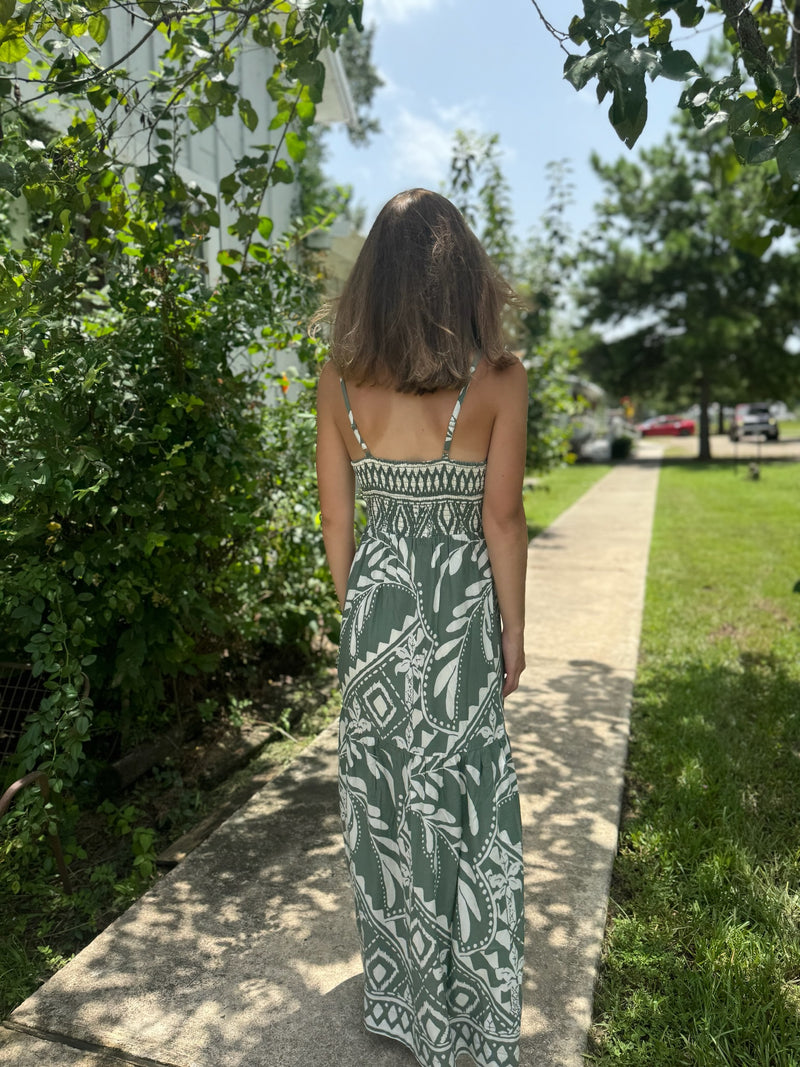 Tazz Midi Dress - Palm Green