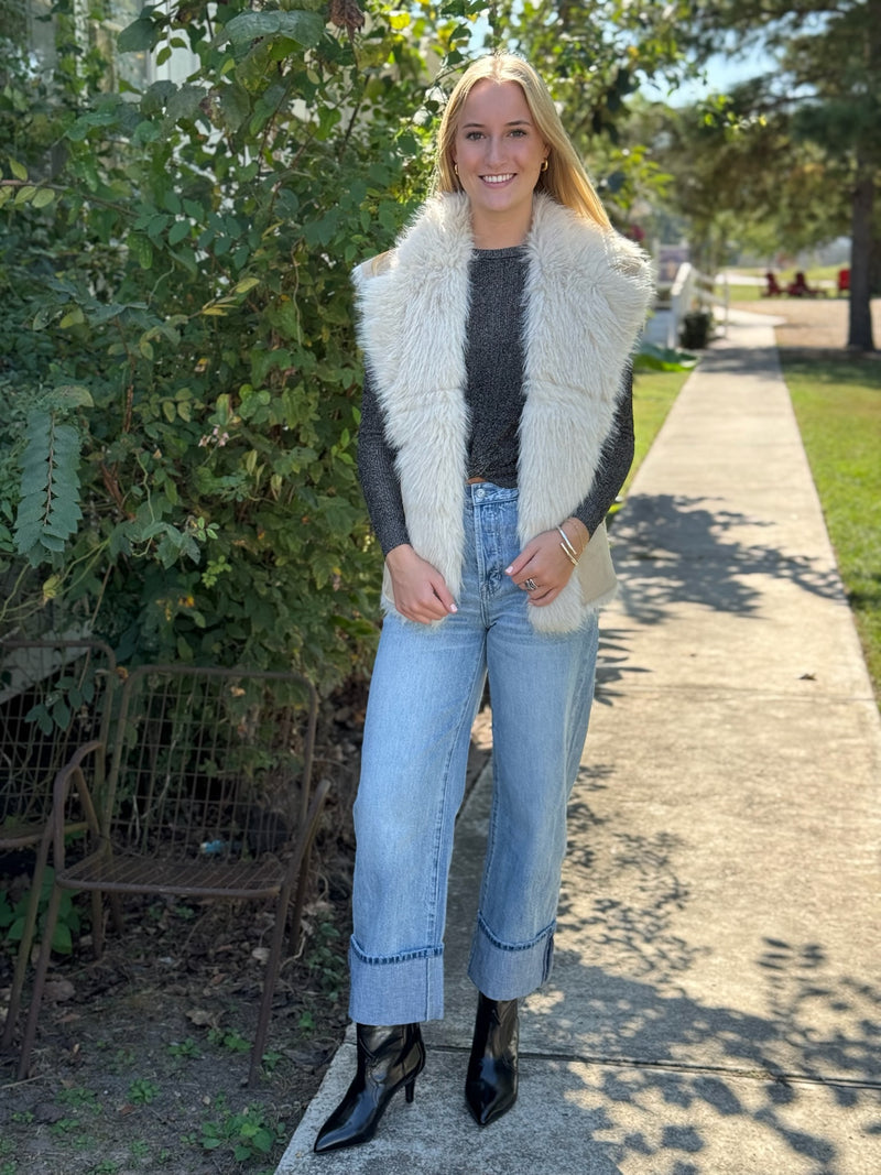 Jenna Long Faux Fur Vest