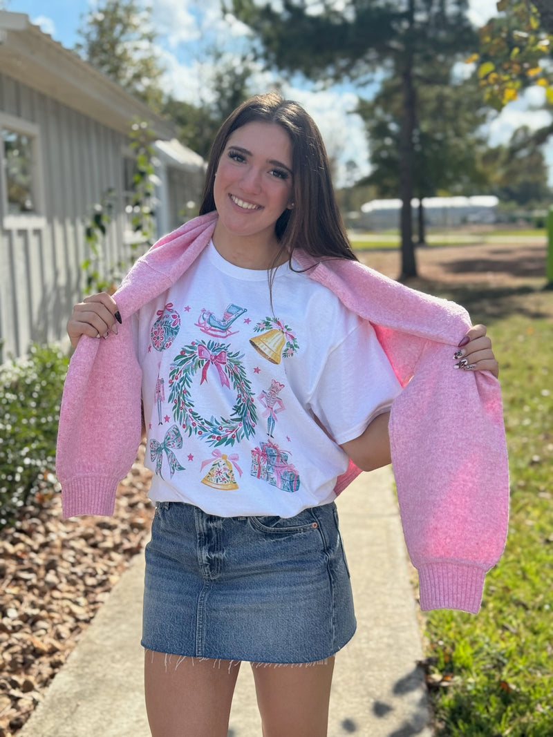 Christmas Collage Oversized Graphic Tee