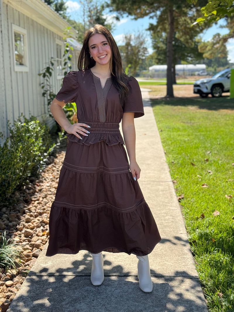 Carolina Brown Dress