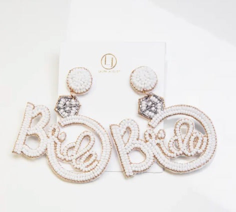 White Bride/Ring Earrings