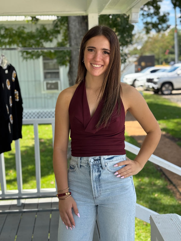 Stella Cowl Neck Halter Top