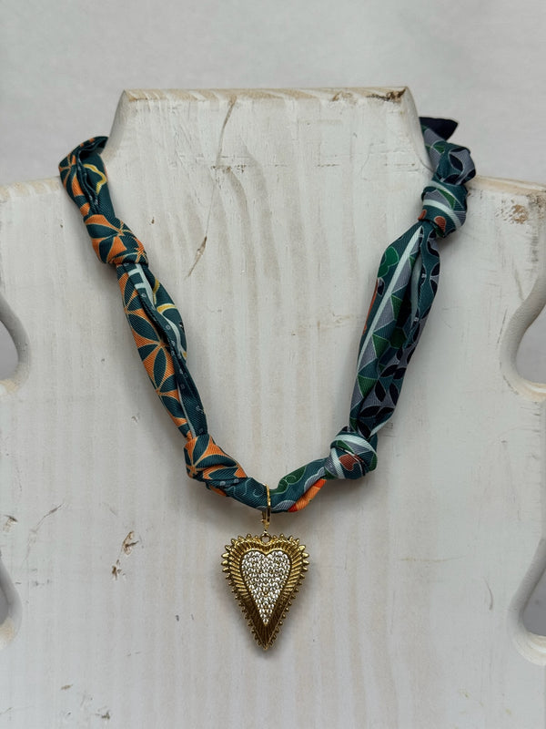 Scarf Necklace - Joanna Heart
