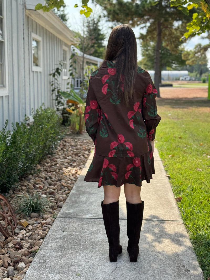 Fiona Brown Floral Dress