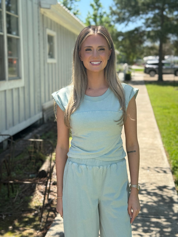 Lily Top - Topaz Green