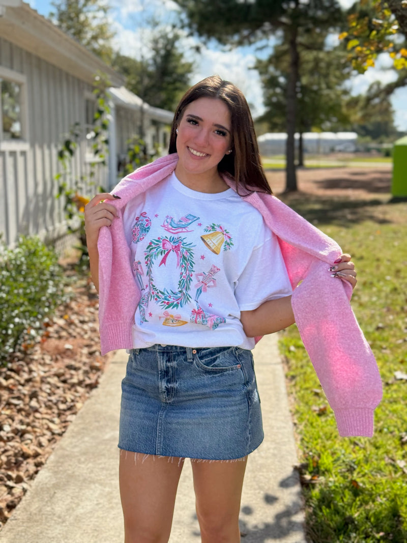 Christmas Collage Oversized Graphic Tee