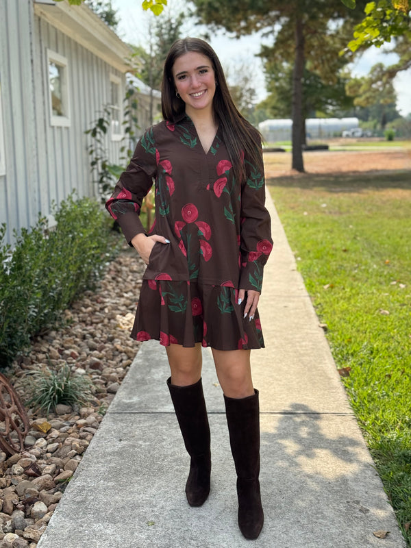 Fiona Brown Floral Dress