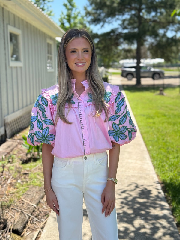 Adriana Embroidered Top