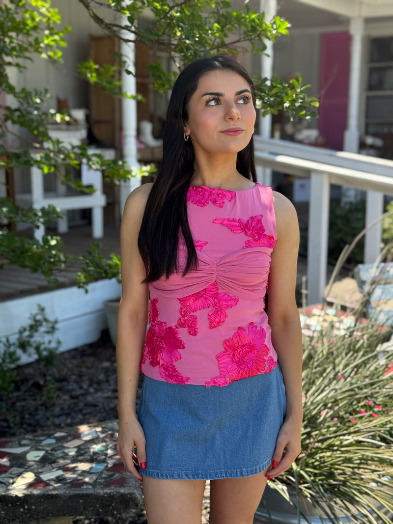 Denim Mini Skirt - Med Blue