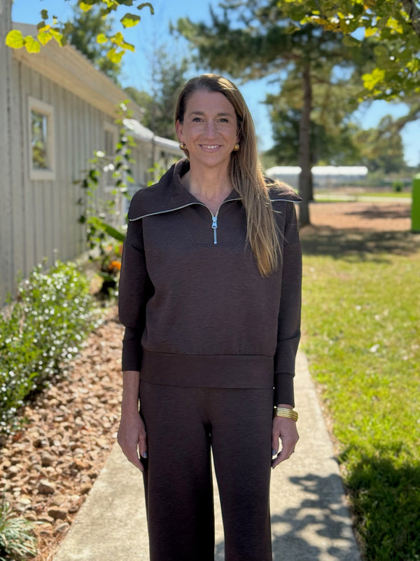 SEAN SOFT KNIT LS HALF ZIP PULLOVER