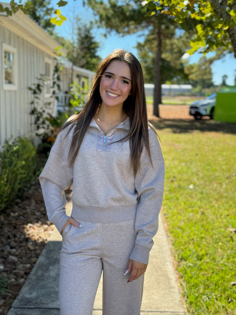 ERIKA SOFT KNIT W/ SATIN TRIM DRAWSTRING