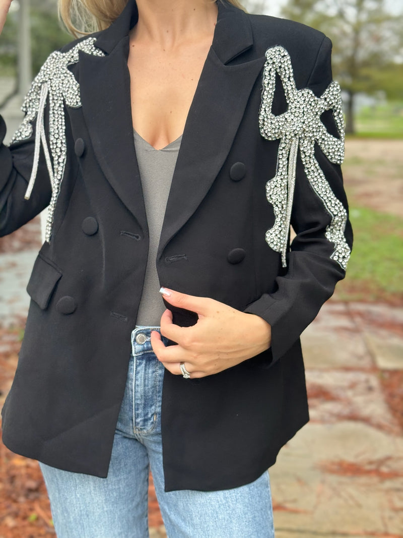 Black Bow Blazer