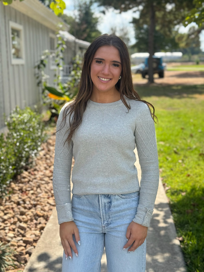 STELLA SWEATER with SNAP CUFF