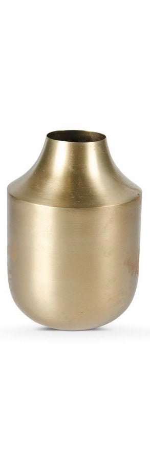Brushed Gold Tapered Vase - 6 Inch