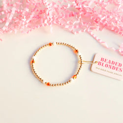 Burnt Orange & White Poppi Bracelet