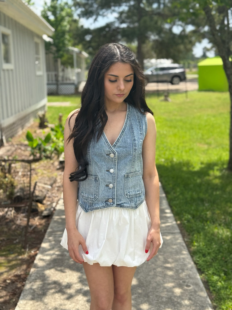 Lydia Denim Vest Top