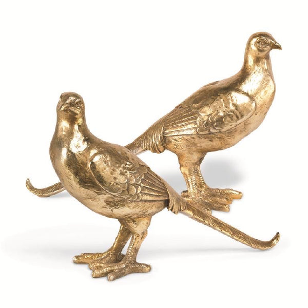 8 Inch Gold Resin Pheasant