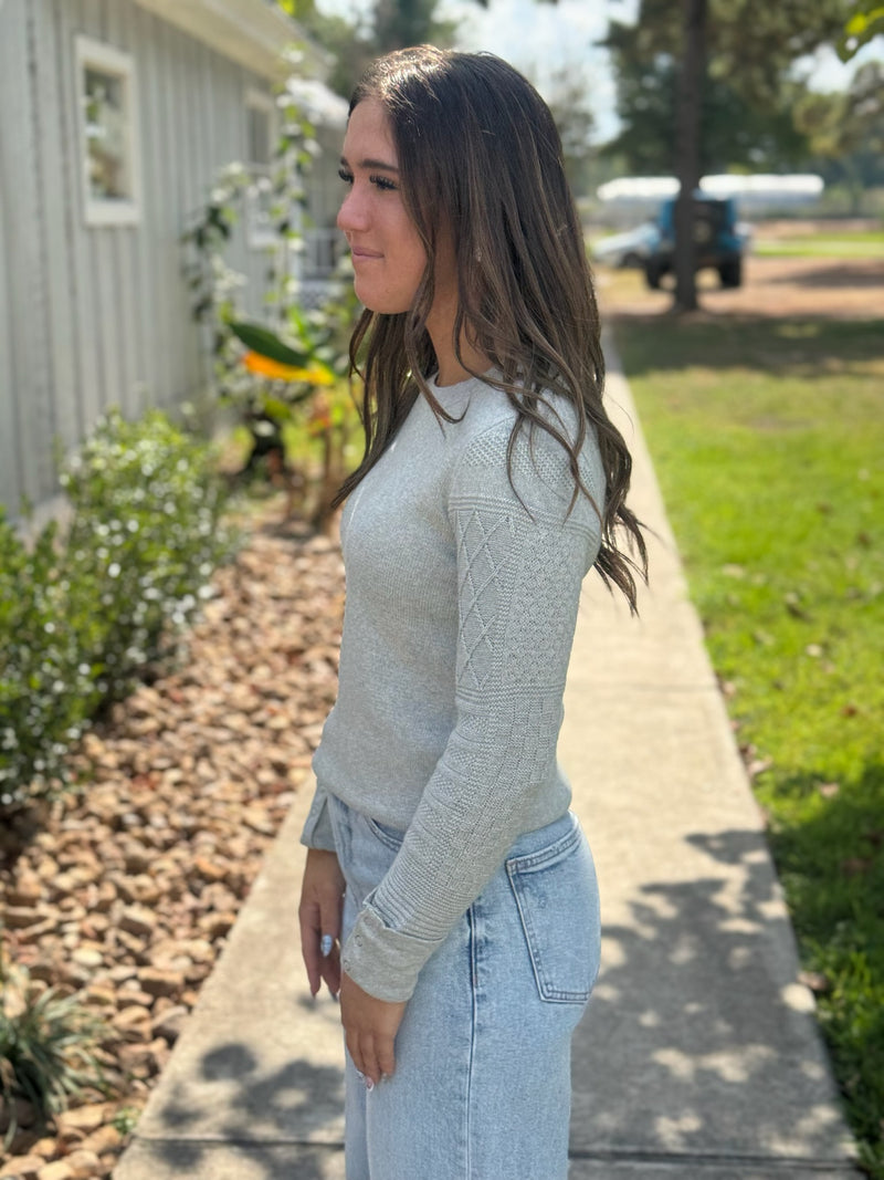 STELLA SWEATER with SNAP CUFF