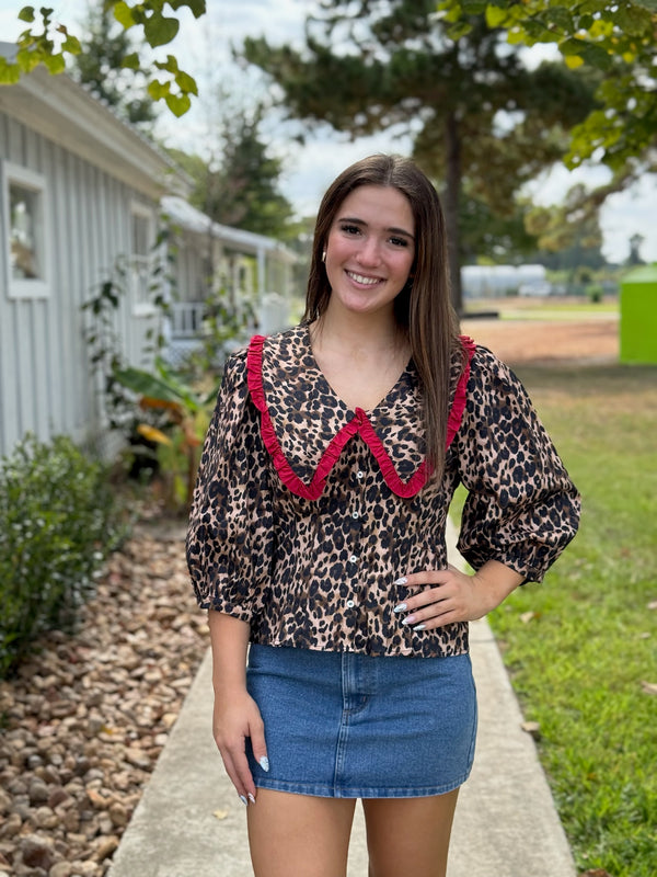 Matilda Leopard Blouse