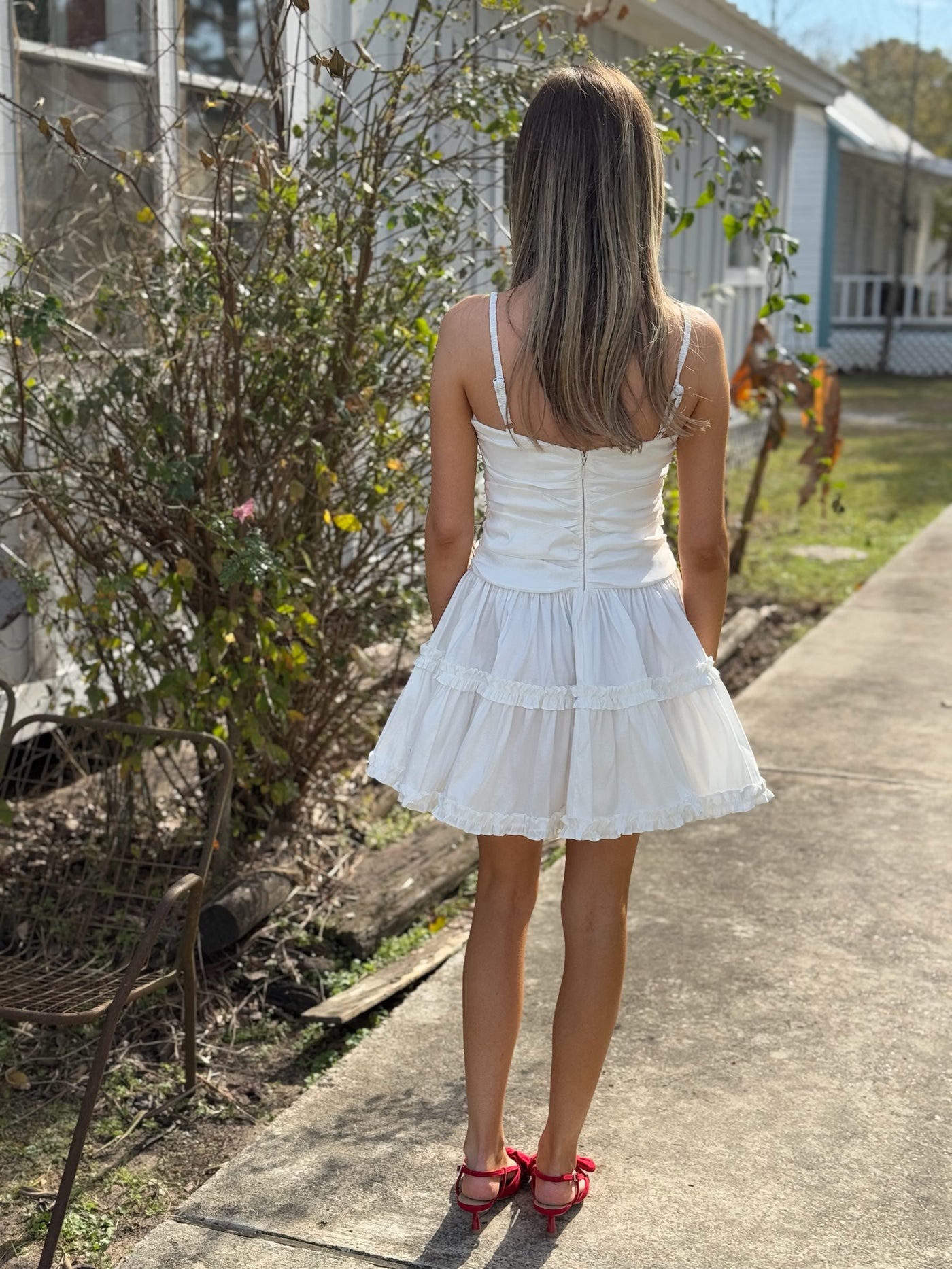 Whipped Cream Taffeta Mini Dress – Cactus Flower