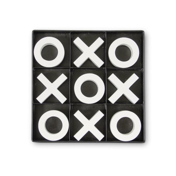 Black & White Metal Tic Tac Toe Board