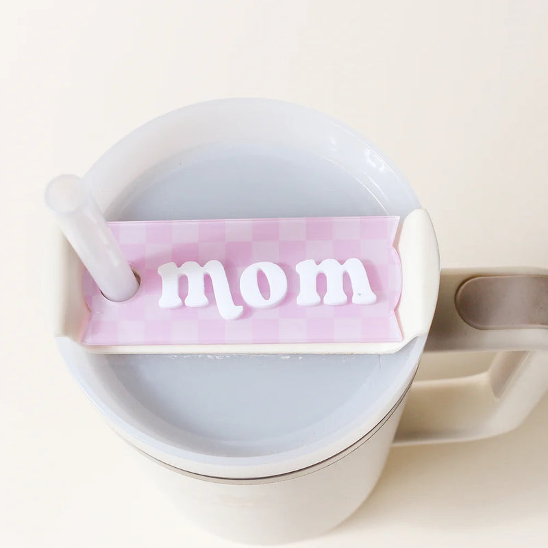 Tumbler Lid Tag - Mom